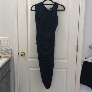 Bailey 44 dark teal ruched dress